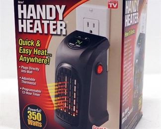 Handy Heater Wall Outlet Space Heater, In Box