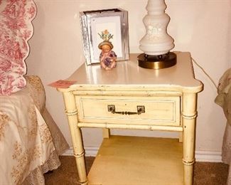 Hollywood Regency by Henry Link, “ Bali Hai Faux Bamboo” petit nightstand
