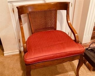 1970 Martinsville cane back chair x2