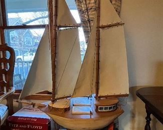 Wooden model sailboat.....