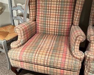(2) wingback chairs
