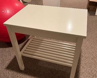 White painted side table