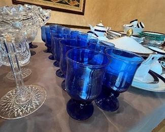 Blue glassware......