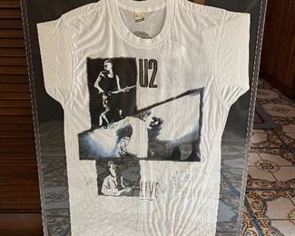 U2 signed t-shirt