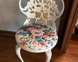 Cast iron small vanity chair