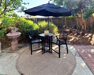 black patio set