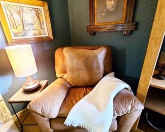 whiskey leather chair