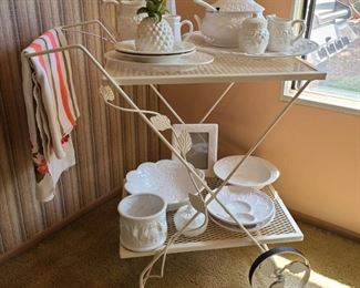 White vintage barcart