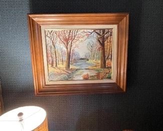 Vintage landscape painting 