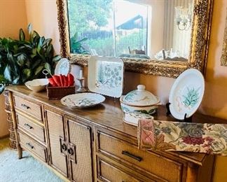 Vintage Thomasville faux bamboo credenza/dresser
Chinoiserie 
Hollywood regency 