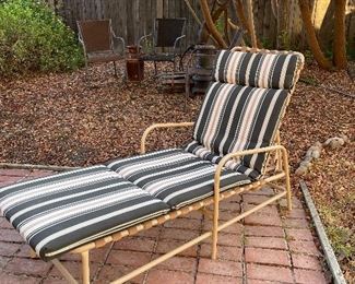 Vintage outdoor chaise lounge chair