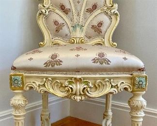 Gorgeous, Custom Handpainted Italian Rococo Dining Chairs - 20 of them! We will split the set!