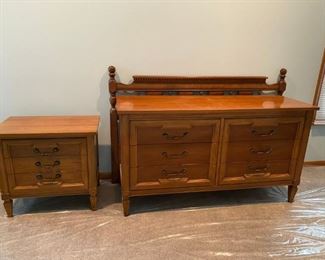 Thomasville Dresser, Night Table and Queen Headboard