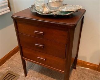 Small vintage accent table with 3 drawers