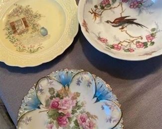 Beautiful antique hand painted plates