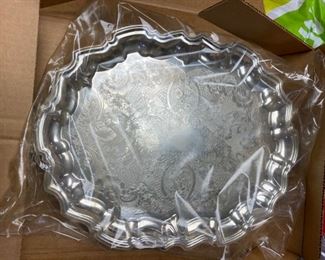 Leonard Silver - large silverplate tray