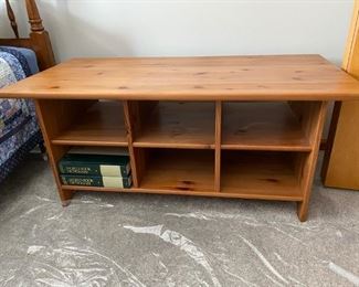 Solid Oak Book Shelf Table