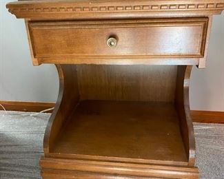 Vintage two tier Bedside table with one drawer