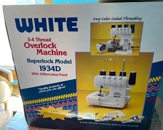 White Superlock 1934D Mechanical Sewing Machine