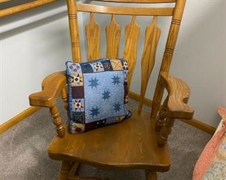 Vintage Solid Wood Rocking Chair