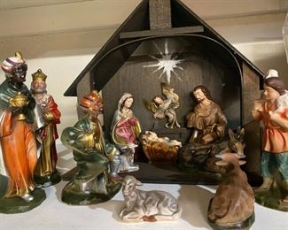 Vintage Japan Nativity Set with light and music