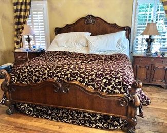 King size bed with adjustable mattress