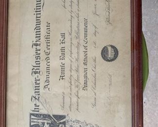 1939 Advanced Certificate