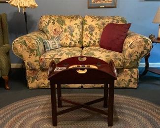 Floral Loveseat and Tea Table