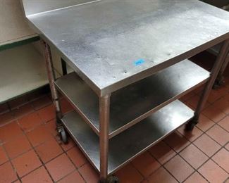Vfd014 Stainless Steel Prep Table On Casters 