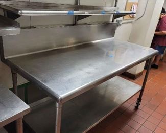 Vfd015 - Larger Stainless Steel Prep Table On Casters