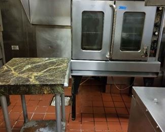 Vfd021 - Montague Commercial Convection Oven, Stainless Steel Work Table, Granite Table Top