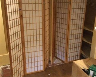 Vfd053 - Pair of 3-Panel Shoji Screens 72" H 