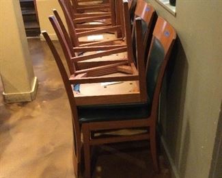 Vfd058 - Lot of Ten Wood Dining Room Chairs 