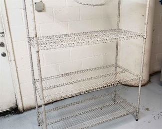 VFD126 - METAL 4-SHELF STORAGE RACK 62.5" H x 21" D x 41.5" W