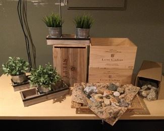 Vfd144 - Luis Canas Wooden Wine Crates, Natural Rocks, Faux Plants & More! 