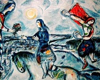 Marc Chagall Lovers Over Paris