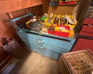Teal Tool Cabinet 