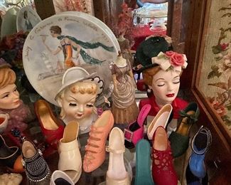 Collectible Shoes & Head Vases 