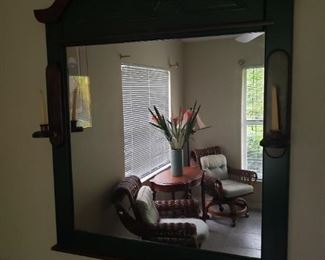 Nice, dark wood framed mirror