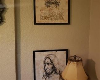 two American Indian pictures with brief descriptions about them