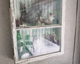 old house window made into a shadowbox