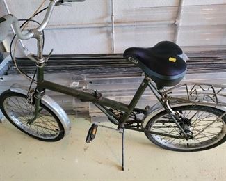 One of two vintage foldable bikes