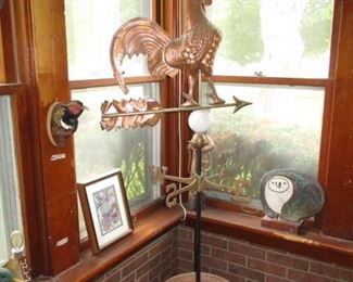 Vintage Copper Chicken Windvane