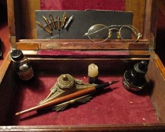 Antique Quill Pen & Ink Set