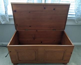 Blanket chest open