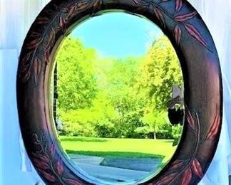 Eucalyptus Oval Beveled Mirror