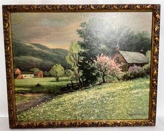 Signed Robert Wood Textured Lithograph