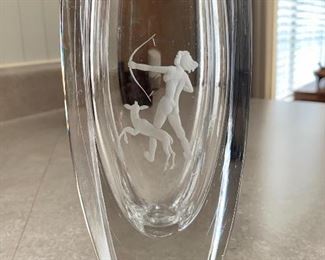 Signed Art Glass Vase 