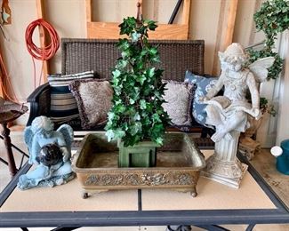 Patio furniture concrete statues 