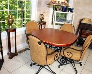 Kitchen Table, 1 Leaf 4 Chairs